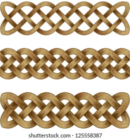 Set of bronze celtic braids