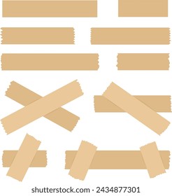 Satz von braunem Klebeband Vektor-Illustration