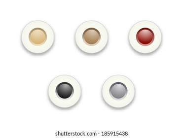 Set Red Yellow Green Radio Buttons Stock Vector (Royalty Free ...