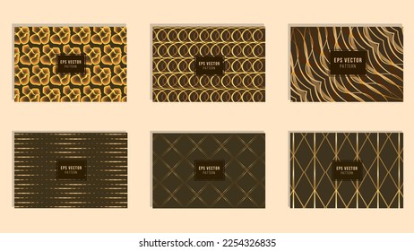 Set of Brown Geometric patterns. Abstract geometric hexagonal graphic design print 3d cubes pattern. geometric cubes pattern.