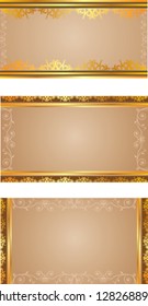 Set of brown vintage background