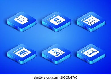 Set Browser files, Clipboard with checklist, Flowchart, Search engine, Create account screen and  icon. Vector