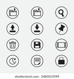 set of browser icon good for symbol, logo, and element design
