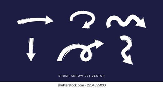 conjunto de ilustraciones vectoriales de flechas de pincel