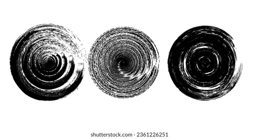 Set of brush circles,Vector design elements