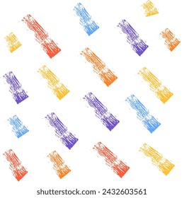 Set of Brush drawn thick doodle lines. Colored grunge banner for your design. Abstract chalk painted stripes. ink splatter and artistic design elements. Dirty dry crayon paintbrush texture.
