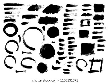 Set of brush illustration Hand drawn Sketch line vector