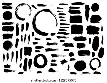 Set of brush illustration Hand drawn Sketch line vector