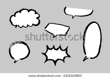Set of brush letter balloons in various shapes