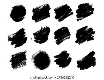 Set Brush Pack Texture Grunge Effect Vector