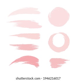 Set of brush paint, ink, grunge, dirty brush strokes.