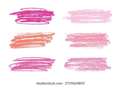 Satz von Pinsel malen Strich Textur swatch Handgemalte Hintergrund Tinte Scribble Dab Clipart Farbe Schmutzspritzer für Tags und Briefmarken Design