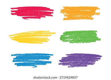 Satz von Pinsel malen Strich Textur swatch Handgemalte Hintergrund Tinte Scribble Dab Clipart Farbe Schmutzspritzer für Tags und Briefmarken Design