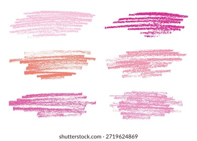 Satz von Pinsel malen Strich Textur swatch Handgemalte Hintergrund Tinte Scribble Dab Clipart Farbe Schmutzspritzer für Tags und Briefmarken Design