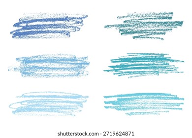 Satz von Pinsel malen Strich Textur swatch Handgemalte Hintergrund Tinte Scribble Dab Clipart Farbe Schmutzspritzer für Tags und Briefmarken Design