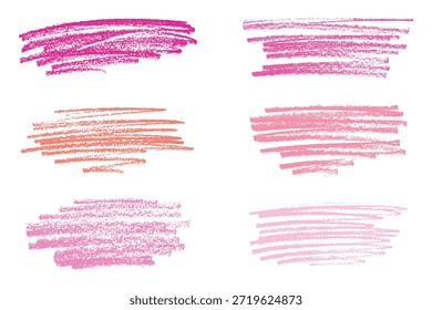 Satz von Pinsel malen Strich Textur swatch Handgemalte Hintergrund Tinte Scribble Dab Clipart Farbe Schmutzspritzer für Tags und Briefmarken Design