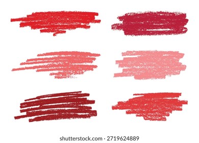 Satz von Pinsel malen Strich Textur swatch Handgemalte Hintergrund Tinte Scribble Dab Clipart Farbe Schmutzspritzer für Tags und Briefmarken Design