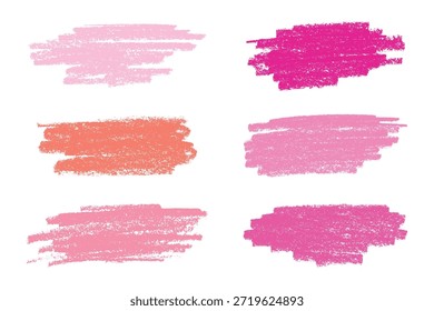 Satz von Pinsel malen Strich Textur swatch Handgemalte Hintergrund Tinte Scribble Dab Clipart Farbe Schmutzspritzer für Tags und Briefmarken Design