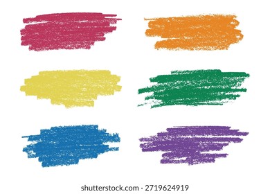 Satz von Pinsel malen Strich Textur swatch Handgemalte Hintergrund Tinte Scribble Dab Clipart Farbe Schmutzspritzer für Tags und Briefmarken Design