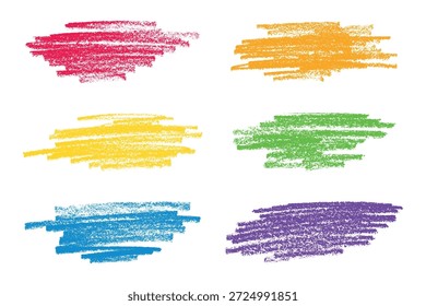 Satz von Pinsel malen Strich Textur swatch Handgemalte Hintergrund Tinte Scribble Dab Clipart Farbe Schmutzspritzer für Tags und Briefmarken Design