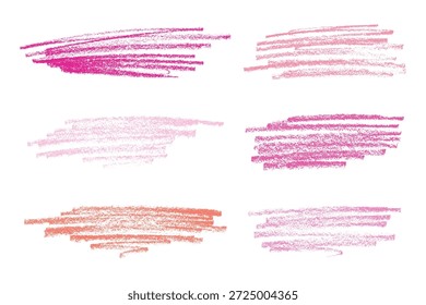 Conjunto de pinceladas pintura traçado textura amostra Mão pintada fundo Tinta rabiscar pincelada clipart Pintar borrão para tags e carimbos design