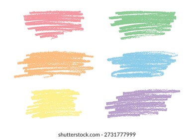 Satz von Pinsel malen Strich Textur swatch Handgemalte Hintergrund Tinte Scribble Dab Clipart Farbe Schmutzspritzer für Tags und Briefmarken Design