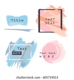 set of brush  painted backgrounds. grunge design elements
