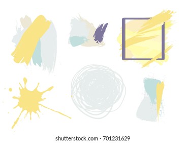 set of brush painted backgrounds. grunge design elements