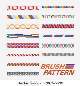 Set of brush pattern.  seamless brush.