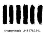 Set of brush stoke on white background