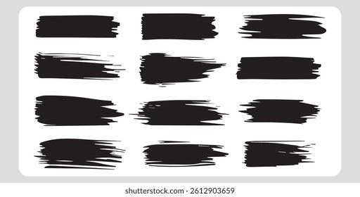 Set brush strock, paint brush, Vector collection, creative brush, grunge, Ink blots, Blob, Vector, Round Grunge, circle brush 
