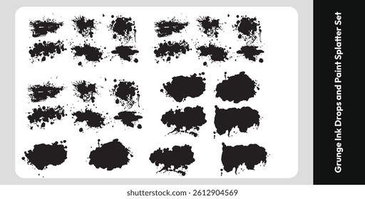 Set brush strock, paint brush, Vector collection, creative brush, grunge, Ink blots, Blob, Vector, Round Grunge, circle brush 