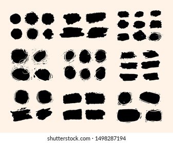 set of brush stroke for background template