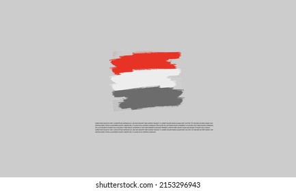 Set of Brush Stroke Flags vector design