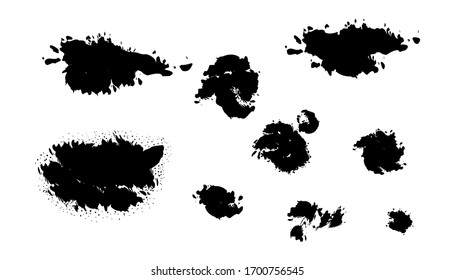 set of brush stroke hand drawn Grunge Design Elements. grunge backdrop, dirt banner, watercolor design and dirty texture. vector illustration