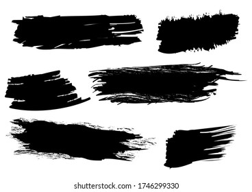 set of brush stroke hand drawn Design Elements. grunge backdrop, dirt banner, and dirty texture. vector illustration