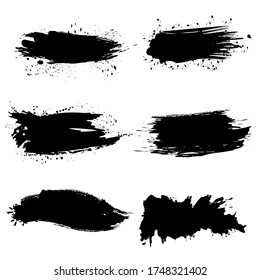 dibujado a mano de pinza para pintura de tinta negra. fondo de fondo de fondo, banner de suciedad, diseño de acuarela y textura sucia. ilustración vectorial