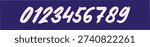 A set of brush stroke number design, beautiful Numbers 1, 2, 3, 4, 5, 6, 7, 8, 9, 0. Stylish hand draw brush painted numbers set. Bold brush drawn grunge. Dirty texture vector. Rough brush strokes.