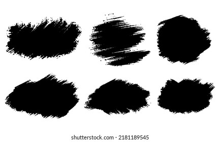 Set of Brush stroke, brush painted for Design Elements. grunge brush strokes. Abstract painted background templates. isolated on white background. vector illustration