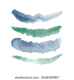 Set brush stroke. Brush, pen, marker, chalk. Vector distressed grunge modern textured brush stroke. Dry brush. Hand drawn vector.