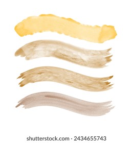 Set brush stroke. Brush, pen, marker, chalk. Vector distressed grunge modern textured brush stroke. Dry brush. Hand drawn vector.
