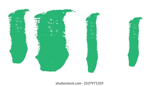 Set brush stroke. Brush, pen, marker, chalk. Vector distressed grunge modern textured brush stroke. Dry brush. Hand drawn vector.