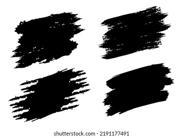 Set of Brush stroke texture.