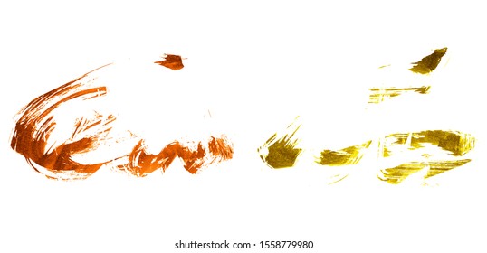 Set of brush stroke and texture. Grunge vector abstract hand - painted element. Underline and border design.