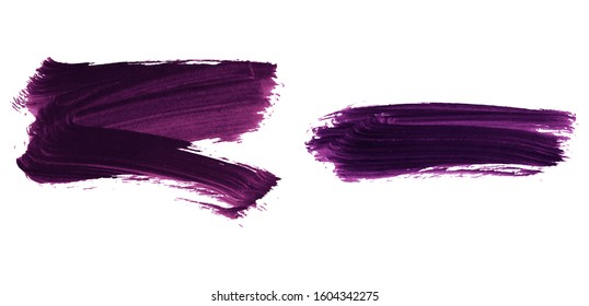 Set of brush stroke and texture. Grunge vector abstract hand - painted element. Underline and border design.
