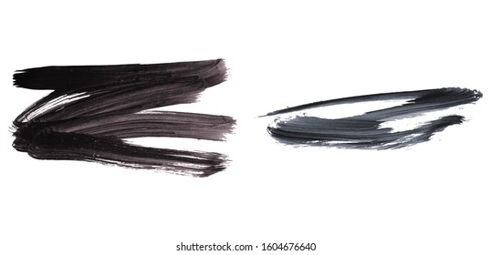 Set of brush stroke and texture. Grunge vector abstract hand - painted element. Underline and border design.