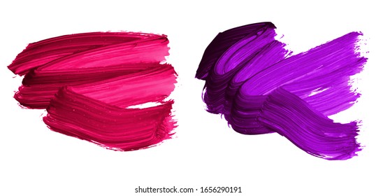 Set of brush stroke and texture. Grunge vector abstract hand - painted element. Underline and border design.