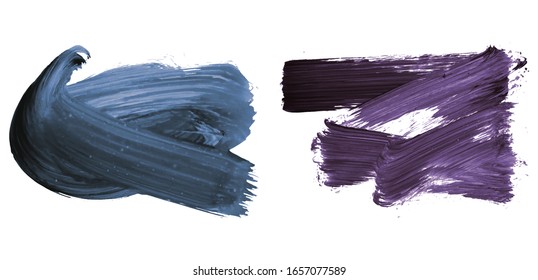 Set aus Pinselstrich und Textur. Abstrakte Vektorillustration Grunge - gemalt Element. Unterstreichen und Grenzdesign.
