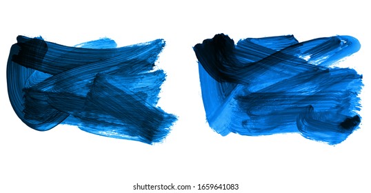 Conjunto de trazo de pincel y textura. Grunge vectorial abstracto de la mano - elemento pintado. Diseño de subrayado y borde.