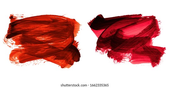 Set of brush stroke and texture. Grunge vector abstract hand - painted element. Underline and border design.